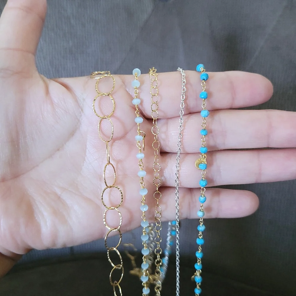 Five🖐 Strand Necklace Statement Necklace - Picture 13 of 16